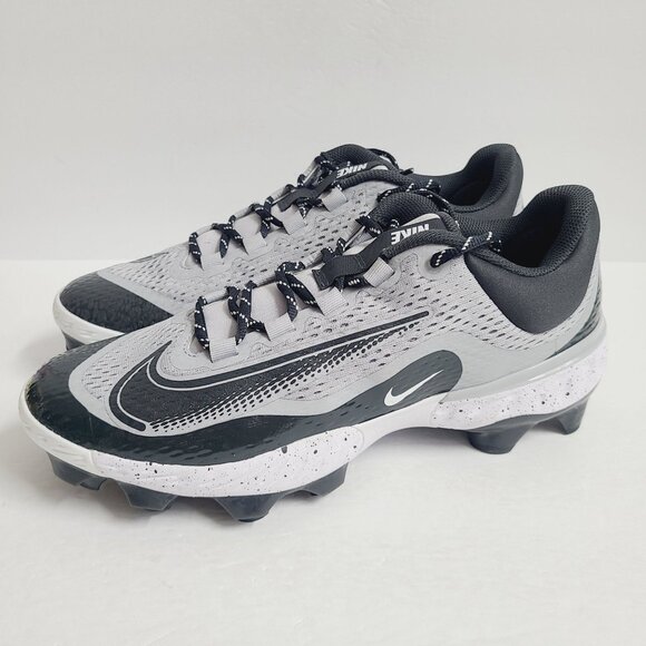 NEW Nike Alpha Huarache Elite 4 Low MCS Baseball Cleats FD6221-002 Size 11 Gray
